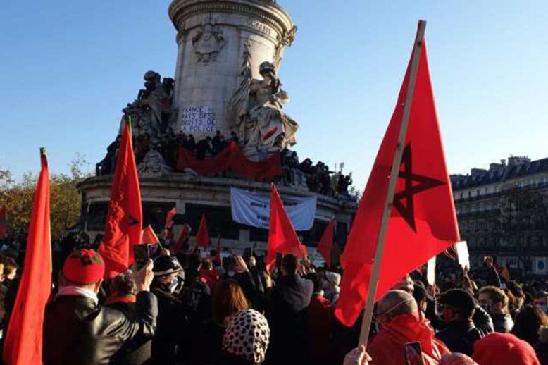 وقفة احتجاجية للنسيج الجمعوي المغربي في فرنسا للمطالبة بمحاكمة المدعو ابراهيم غالي 1 النسيج الجمعوي المغربي في فرنسا