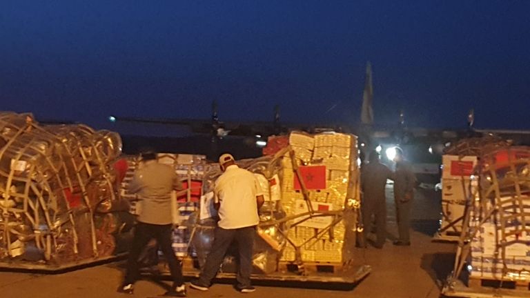 المساعدات الإنسانية لفائدة الفلسطينيين: مغادرة ثاني طائرة عسكرية في اتجاه العاصمة الأردنية 1 مساعدات