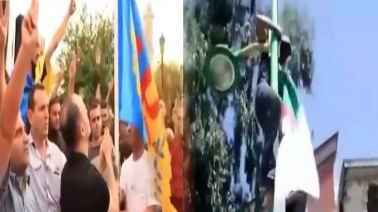 فعلها القبايليون.. رفع علم جمهورية القبايل فوق مؤسسة جزائرية عمومية ومطالب برحيل "الاحتلال" العسكري (فيديو) 1 القبايل