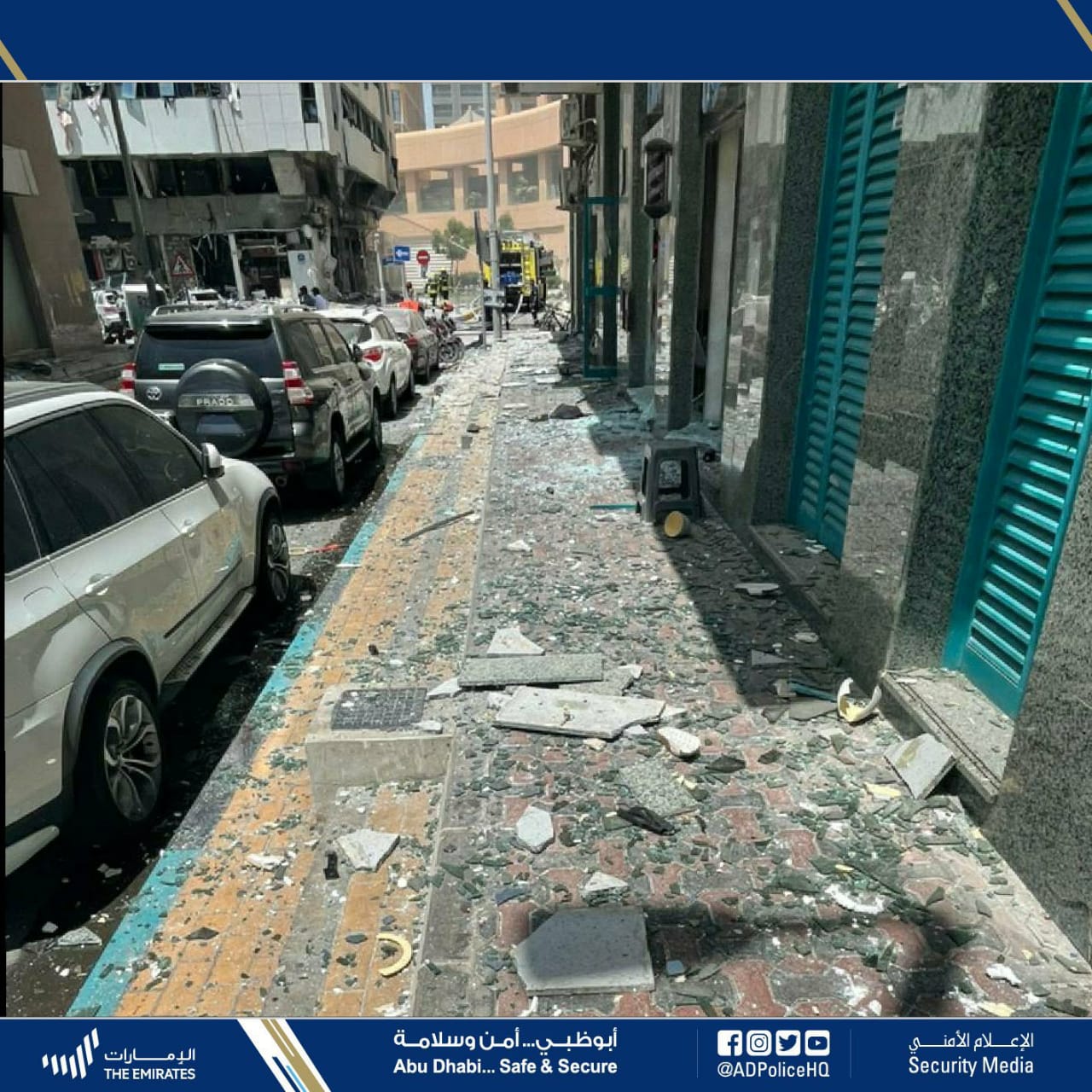 صور/فيديو .. شرطة أبوظبي تعلن مصرع شخصين وإصابة 120 آخرين جراء انفجار أسطوانة غاز