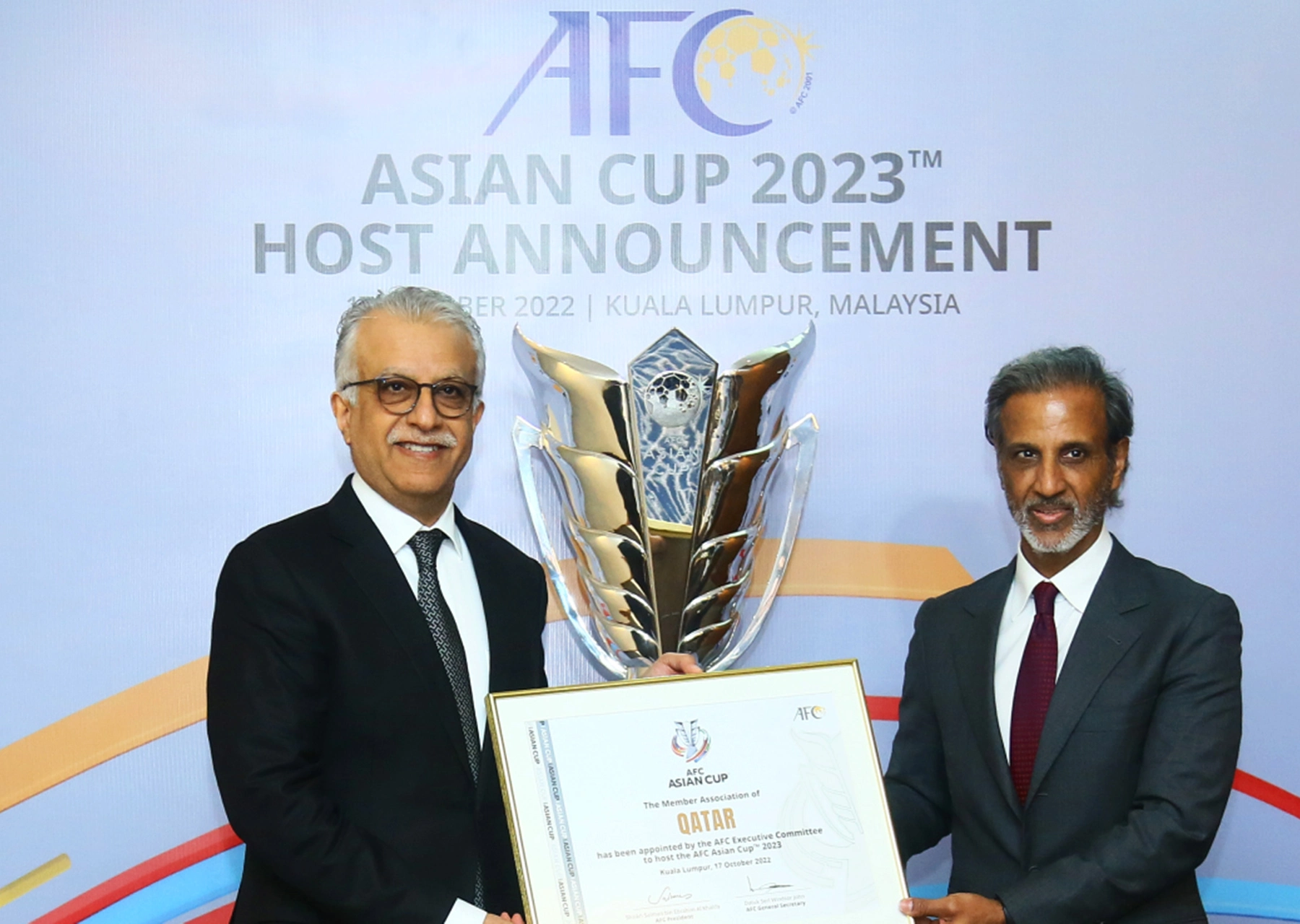 بعد اختيارها من قبل المكتب التنفيذي للإتحاد الأسيوي.. قطر تفوز باستضافة كأس آسيا 2023 في كرة القدم 1 كأس آسيا 2023