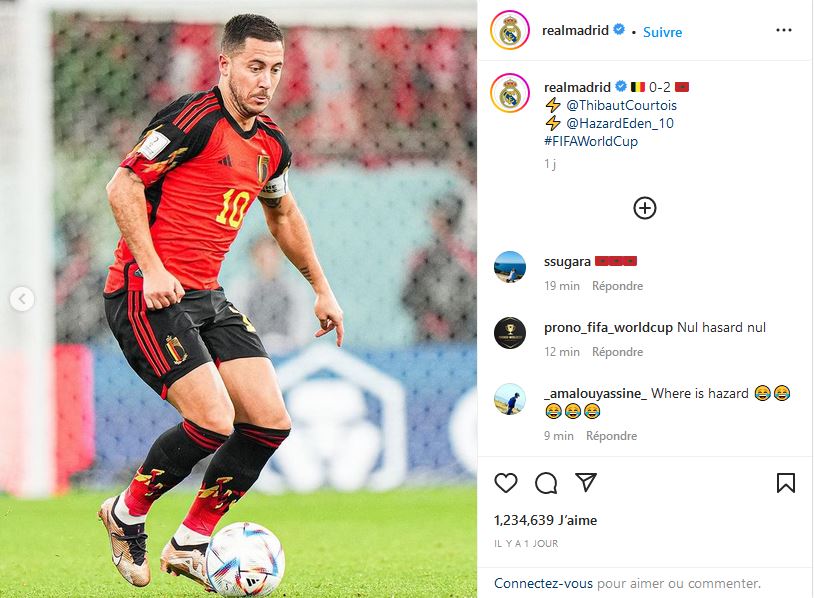 ريال مدريد يوبخ الحارس تيبو كورتوا واللاعب إيدين هازارد بعد ”الشوهة العالمية” أمام المنتخب المغربي (صور) ريال مدريد يوبخ الحارس تيبو كورتوا واللاعب إيدين هازارد بعد ”الشوهة العالمية” أمام المنتخب المغربي (صور)