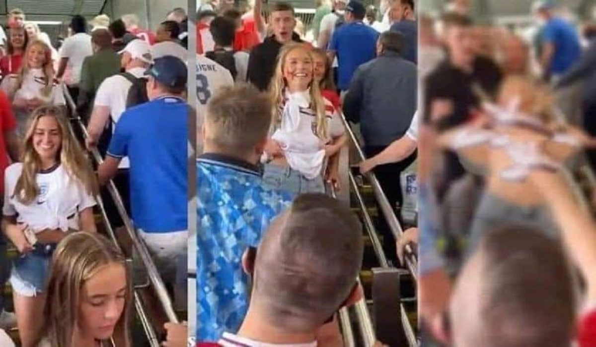 بالفيديو.. مشجعة إنجليزية تتعرى أمام الجمهور وتكشف عن مفاتنها في مونديال قطر 2022 وهكذا تعاملت معها السلطات 1 مشجعة انجليزية