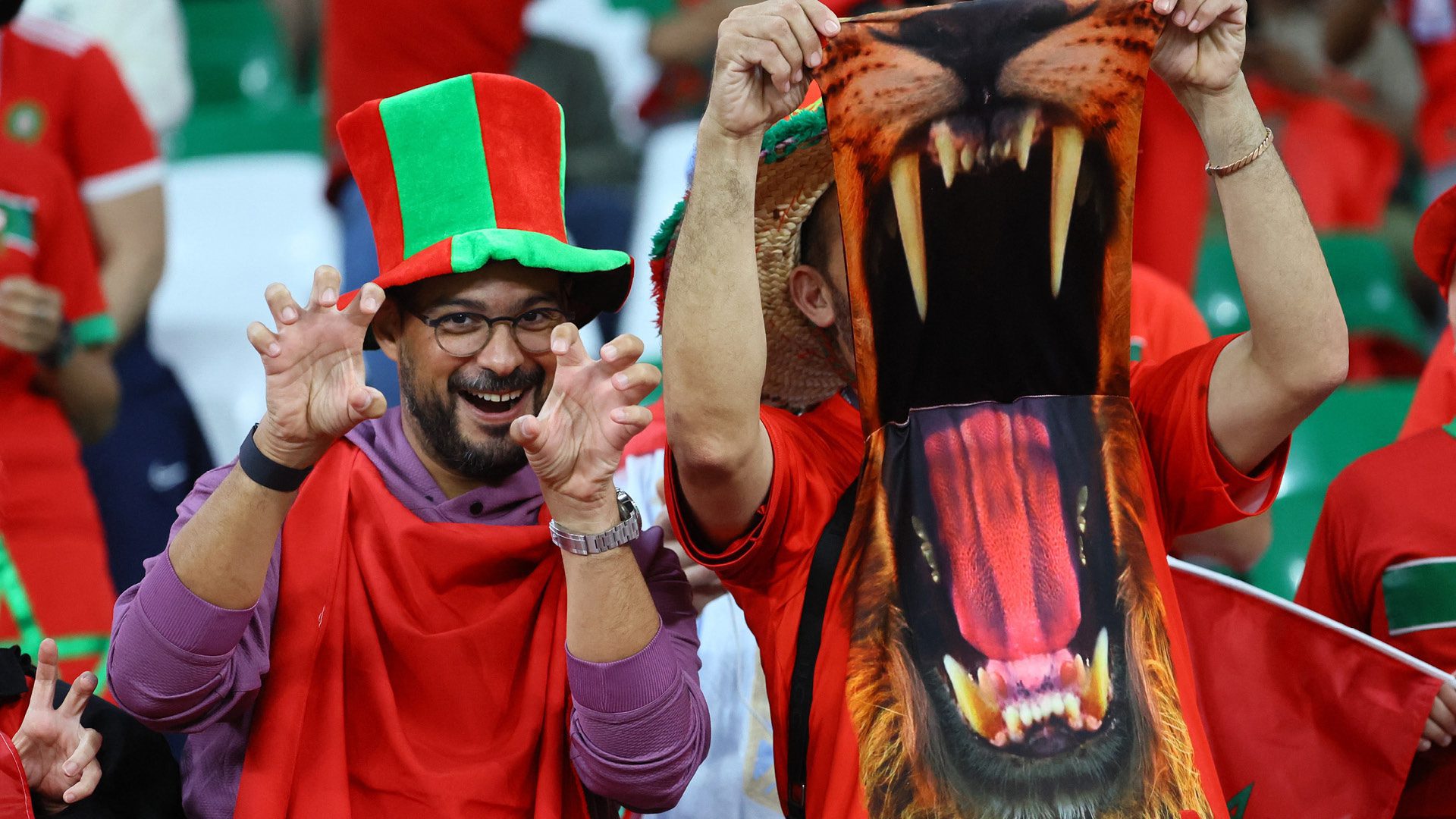 تشجيع قوي من الجماهير المغربية للمنتخب الأرجنتيني في مباراة النهائي ضد فرنسا 1 morocco fun