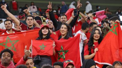 الجماهير المغربية قطر