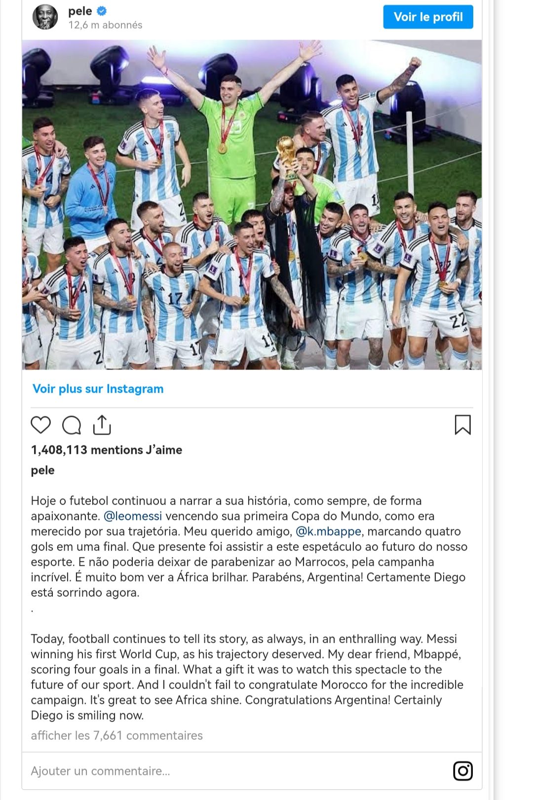 بيليه أسطورة البرازيل يوجه رسالة خاصة للمنتخب الوطني المغربي لكرة القدم بعد تألقه في منافسات كأس العالم قطر 2022 بيليه أسطورة البرازيل يوجه رسالة خاصة للمنتخب الوطني المغربي لكرة القدم بعد تألقه في منافسات كأس العالم قطر 2022