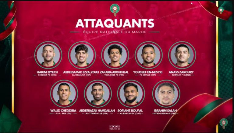 وليد الركراكي يكشف عن لائحة الاسود لمبارتي البرازيل والبيرو وليد الركراكي يكشف عن لائحة الاسود لمبارتي البرازيل والبيرو