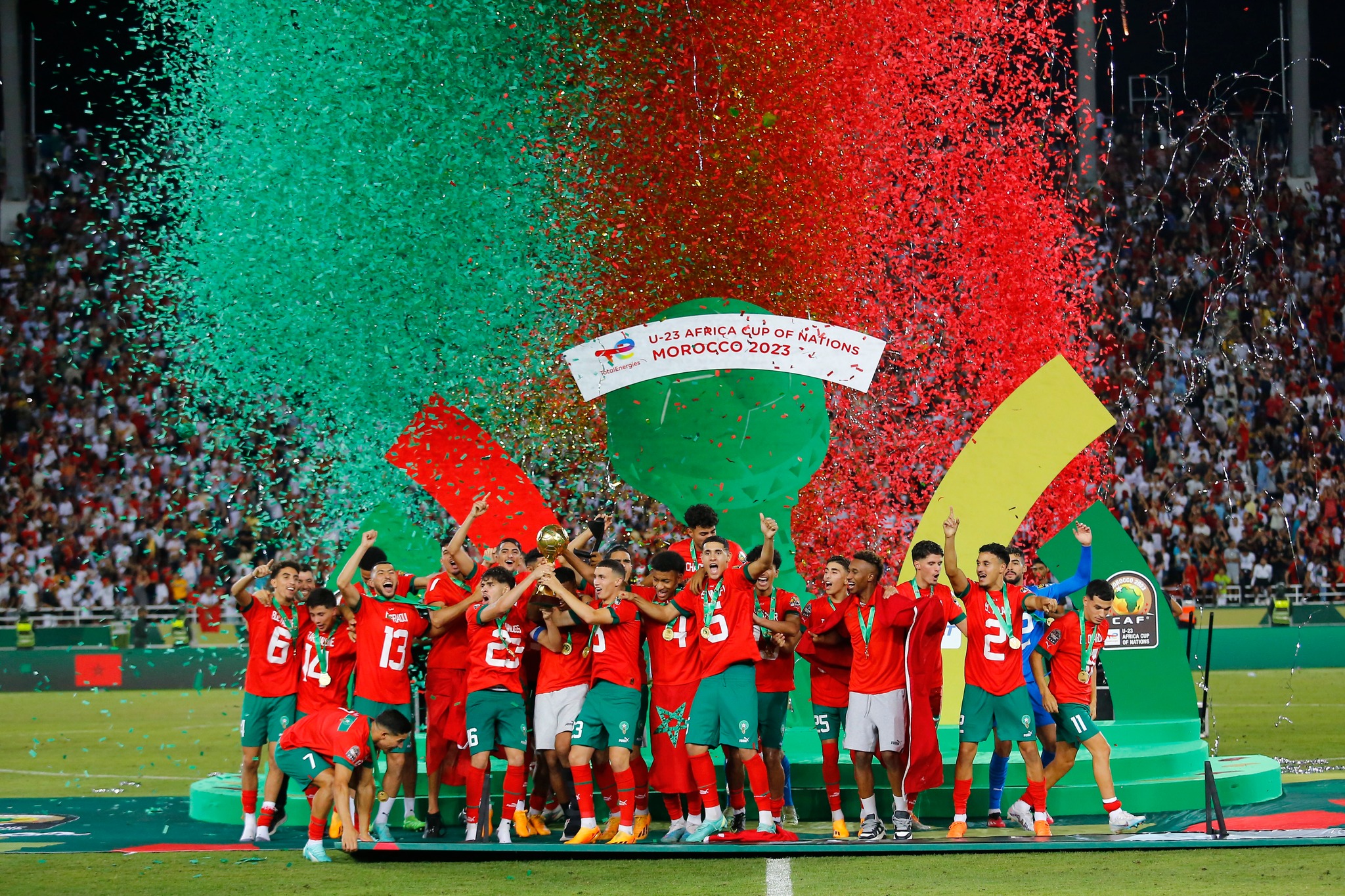 تحت عنوان "أشبال الأطلس يفوزون بأول كأس في تاريخهم".. الصحافة السنغالية تشيد بفوز المنتخب المغربي على نظيره المصري 1 المنتخب المغربي