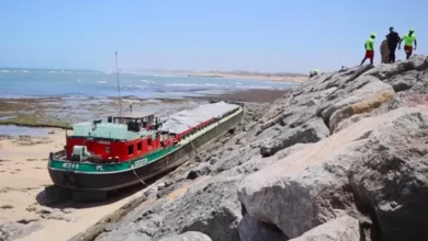باخرة جانحة‎