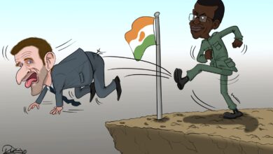 كاريكاتير فرنسا النيجر