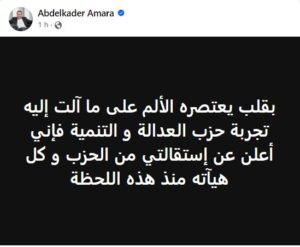 الوزير الأسبق عبد القادر اعمارة يعلن استقالته من حزب العدالة و التنمية الوزير الأسبق عبد القادر اعمارة يعلن استقالته من حزب العدالة و التنمية