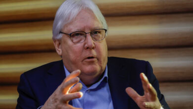 FILE PHOTO: Martin Griffiths, the Under Secretary General for Humanitarian Affairs and Emergency Relief Coordinator, speaks during an interview with Reuters in Kabul