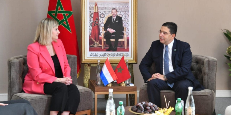 ناصر بوريطة يتباحث بمراكش مع وزيرة التجارة الخارجية والتعاون الإنمائي الهولندية 1 ناصر بوريطة