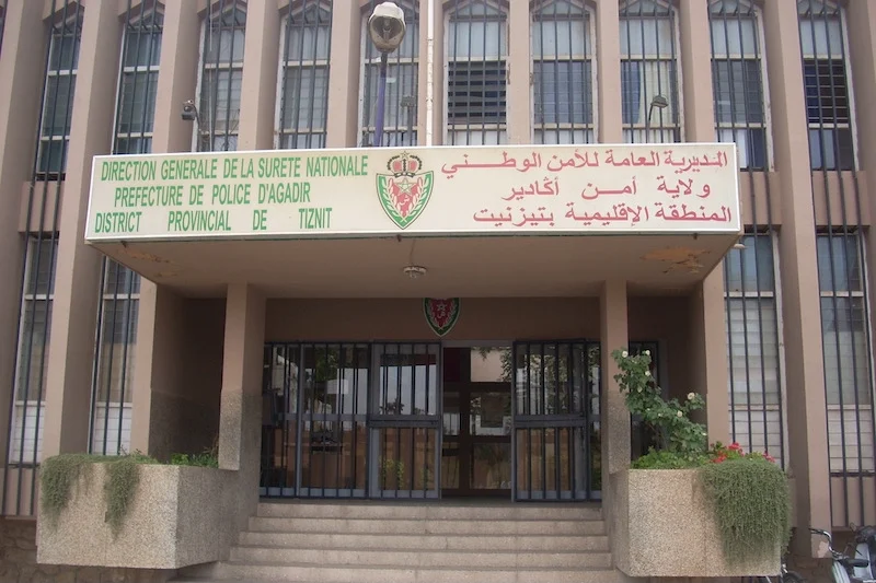 إصابة شاب حاول الفرار من مقر للشرطة 1 DGSN tiznit