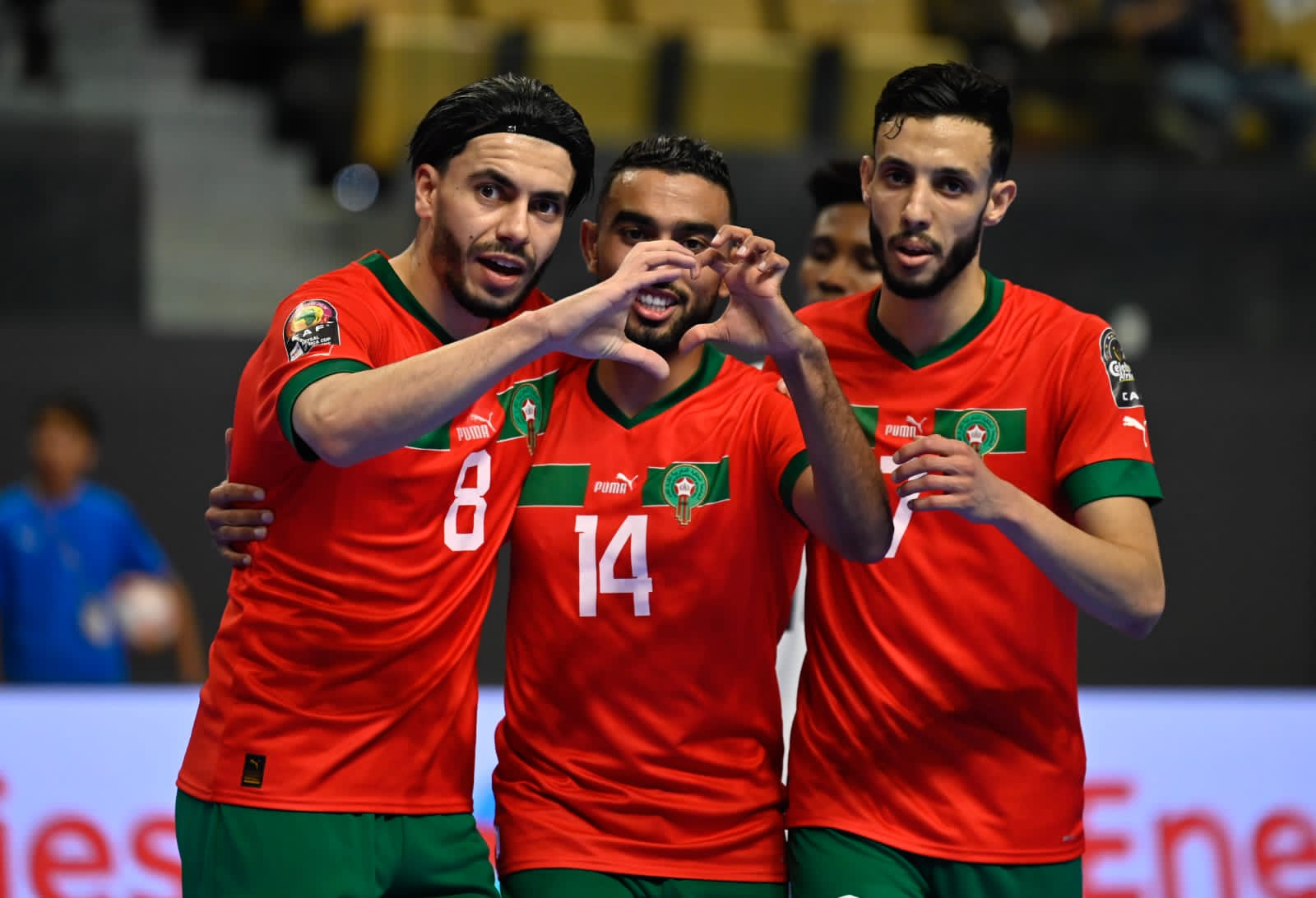أسود الفوتسال يبلغون نهائي كأس إفريقيا بعد فوز عريض على ليبيا بـ 6 أهداف نظيفة ويضمنون التأهل للمونديال 1 الفوتسال
