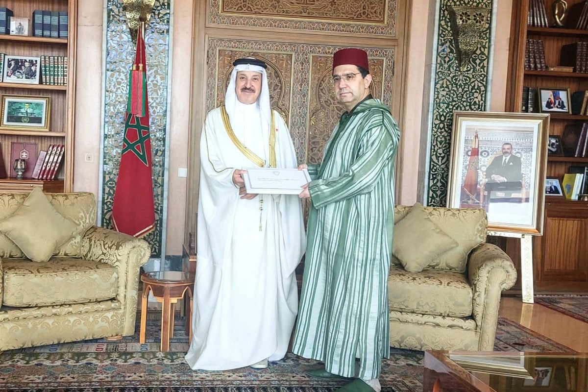 ناصر بوريطة يستقبل السفير البحريني حاملا رسالة خطية إلى الملك محمد السادس من العاهل البحريني 1 Nasser Bourita