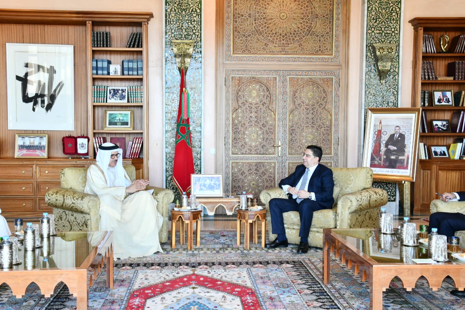 بوريطة يستقبل وزير خارجية مملكة البحرين