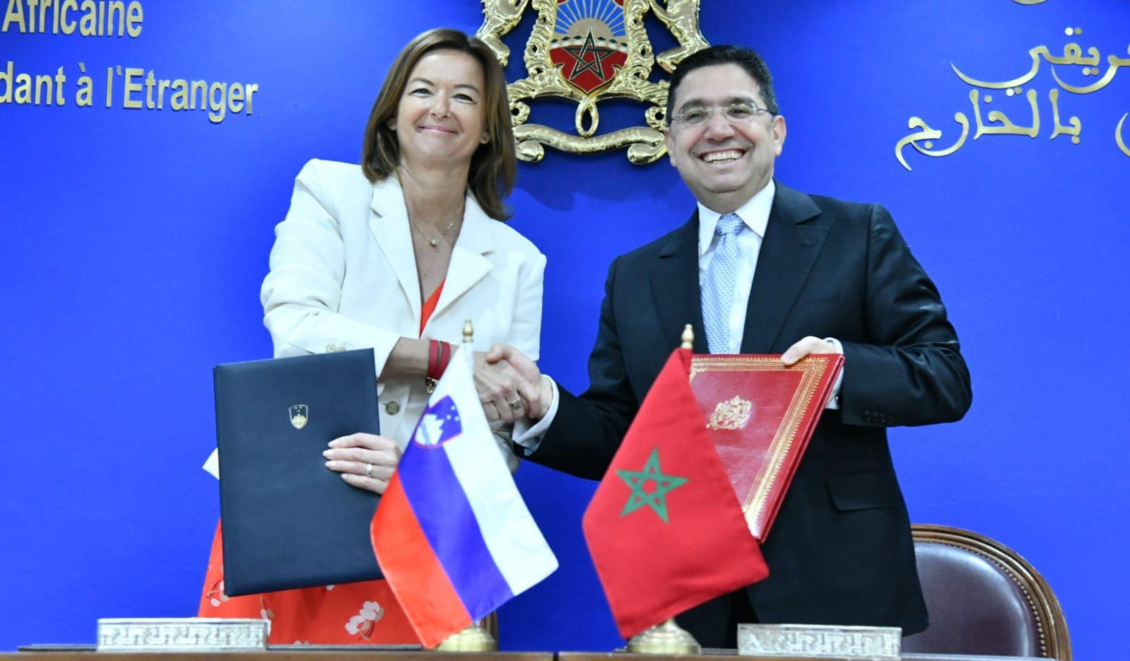 سلوفينيا تشيد بمخطط الحكم الذاتي المغربي في الصحراء باعتباره "أساسا جيدا" لتسوية نهائية 1 ناصر بوريطة ووزيرة خارجية سلوفينيا