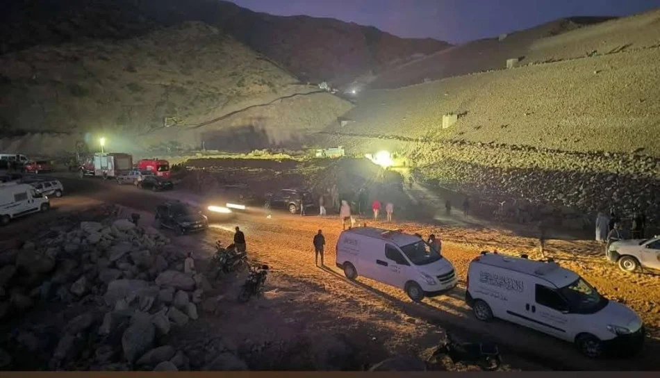 مصرع خمسة أشخاص إثر انفجار قناة سد المختار السوسي بتارودانت 1 explosion barrage Taroudant