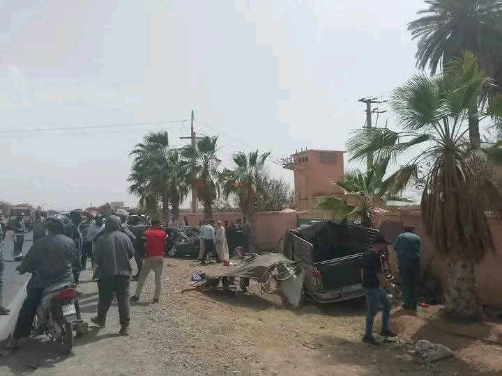 مصرع 4 عاملات زراعيات في انقلاب "بيكوب" بنواحي تارودانت 1 accident taroudante