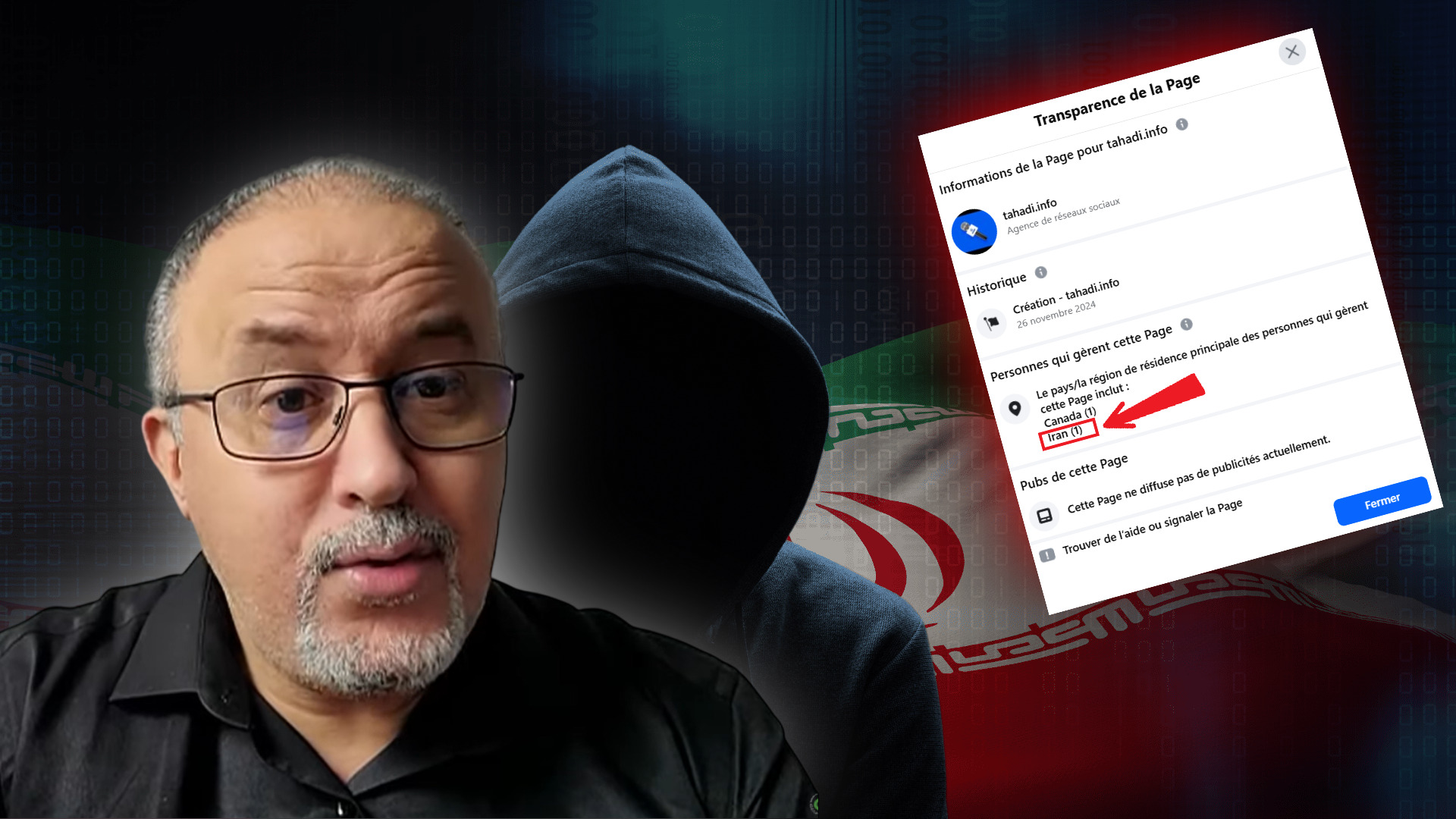 صفحة هشام جيراندو على "فيسبوك" تُدار من إيران المصنّفة كـ "دولة راعية للإرهاب".. والسلطات الكندية وإدارة "ميتا" في قفص الاتهام 1 jerando hicham iran