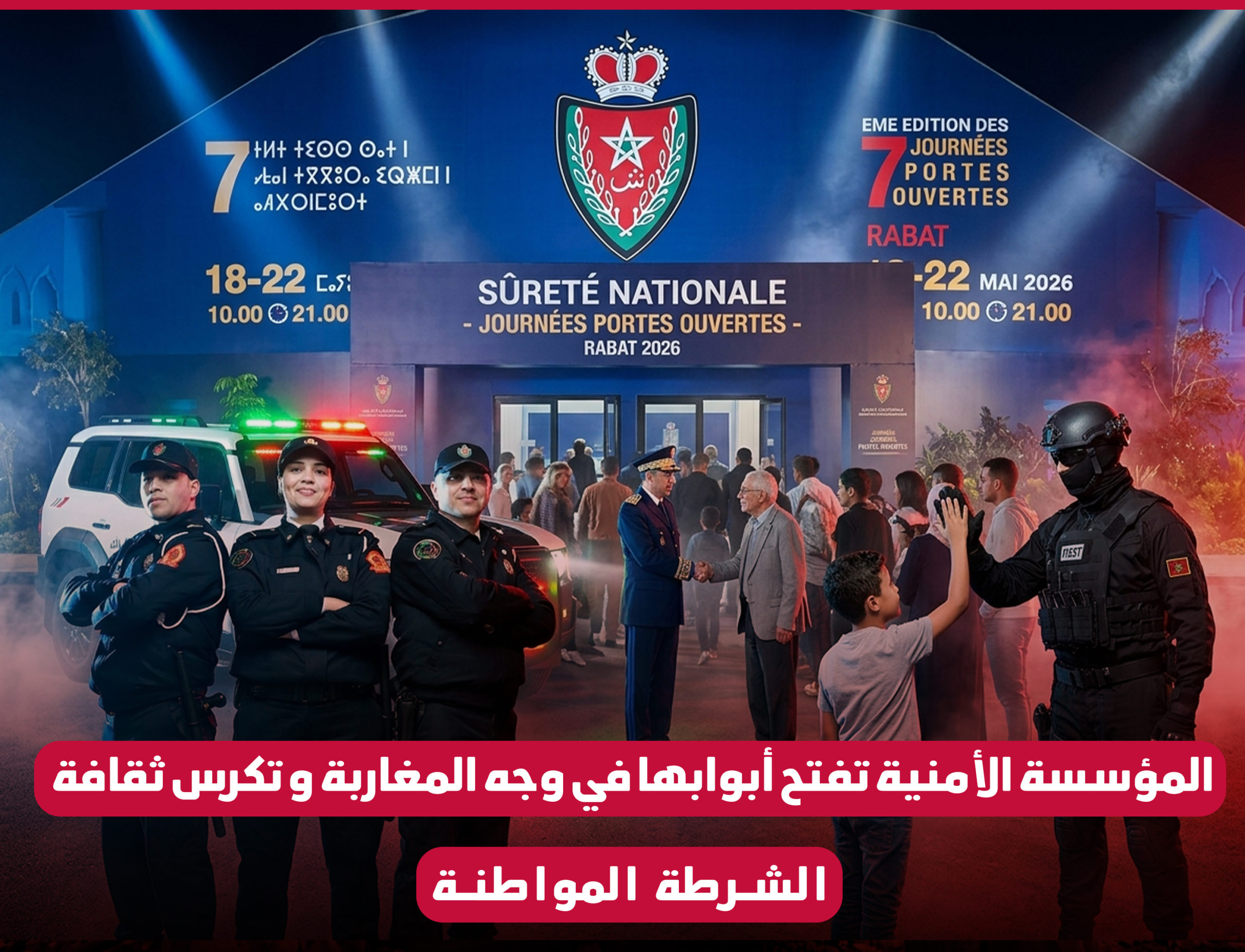 المؤسسة الأمنية تفتح أبوابها في وجه المغاربة و تكرس ثقافة الشرطة المواطنة