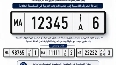 صفائح تسجيل السيارات